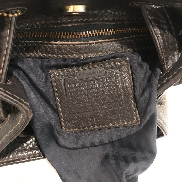 COACH Sonoma Adj Drawstring Bag Brown GUC! # 4923 - Picture 7 of 10